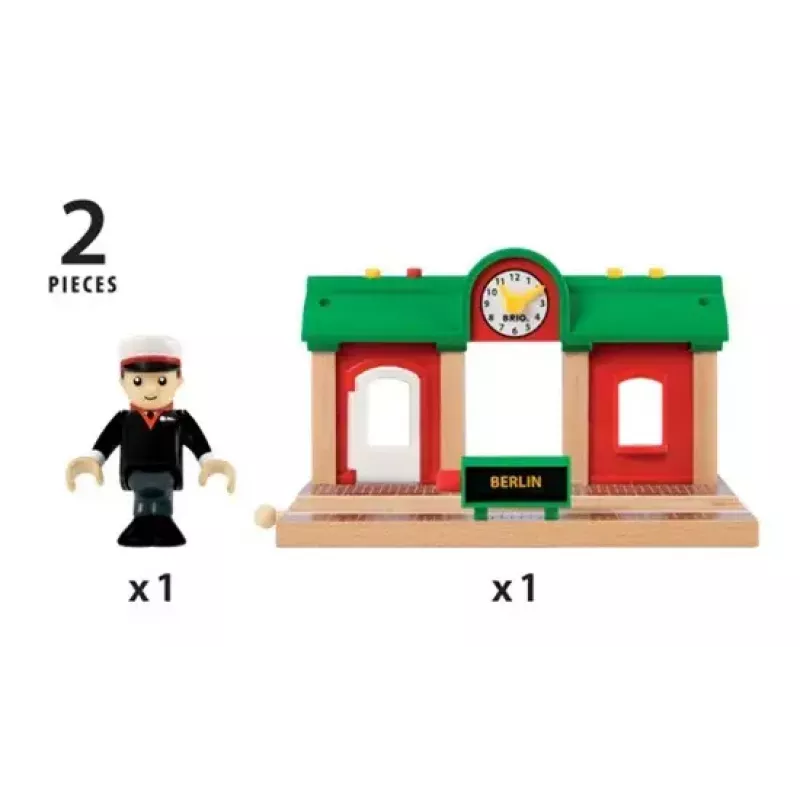 Model Railway Record & Play Station by Ravensburger – BRIO, 3 pieces, AA battery, black/green/red