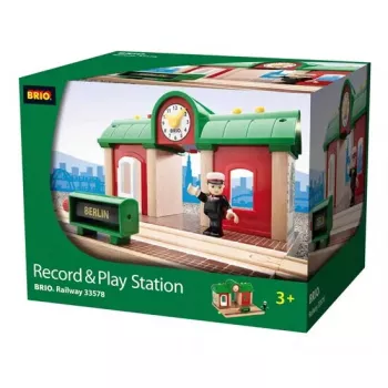 Model Railway Record & Play Station by Ravensburger – BRIO, 3 pieces, AA battery, black/green/red