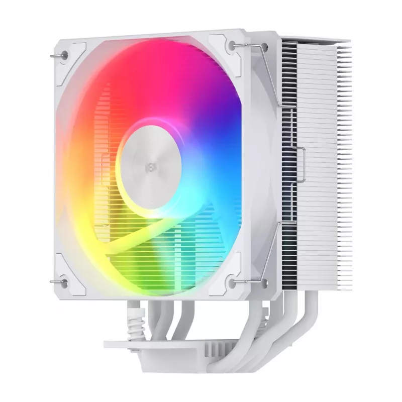 FSP NP5-WA Processor Cooler Air 120 mm White ARGB, Air cooler, 12 cm, 800 RPM, 1600 RPM, White