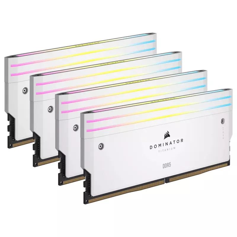 DIMM 64 GB DDR5-6000 (4x 16 GB) Quad-Kit, Arbeitsspeicher weiß, CMP64GX5M4B6000C36W, Dominator Titanium, INTEL XMP