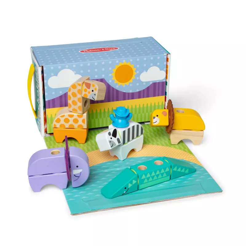 Construction toy set Spin Master Melissa & Doug Blockables Safari Playset – figures and stackable blocks