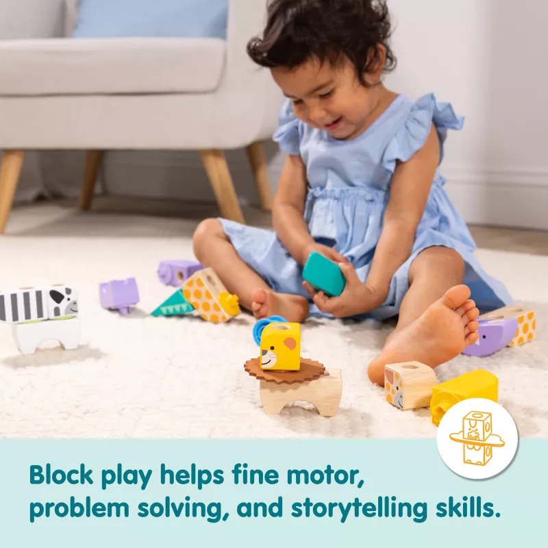 Construction toy set Spin Master Melissa & Doug Blockables Safari Playset – figures and stackable blocks