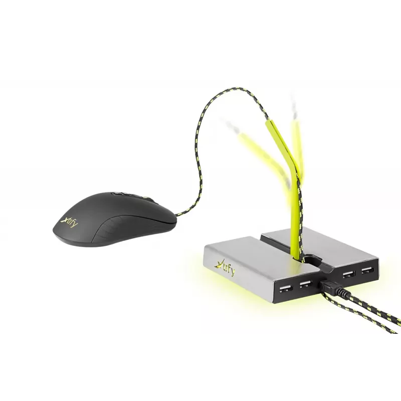 Xtrfy B1 Mouse Bungee LED with 4-Port USB 2.0 Hub