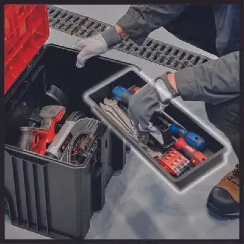 Tool box Einhell E-Case L Polypropylene Black Red 41.5x27.3x32 cm