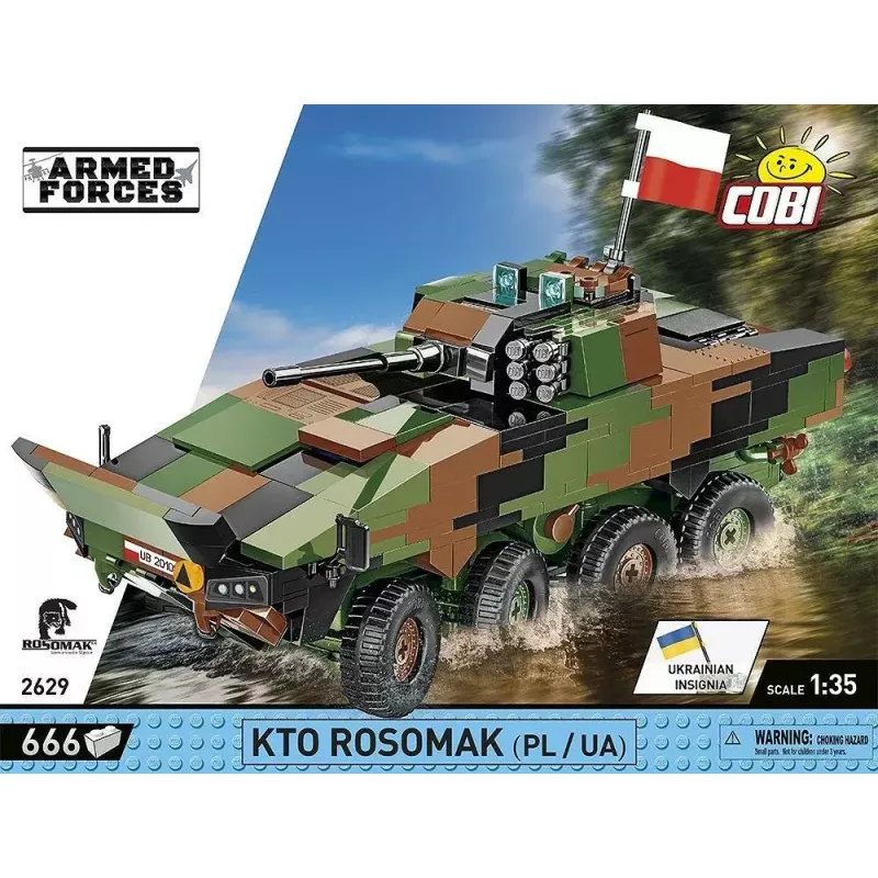 Brick Model Kit Cobi Armed Forces KTO Rosomak 2-in-1 (COBI-2629)