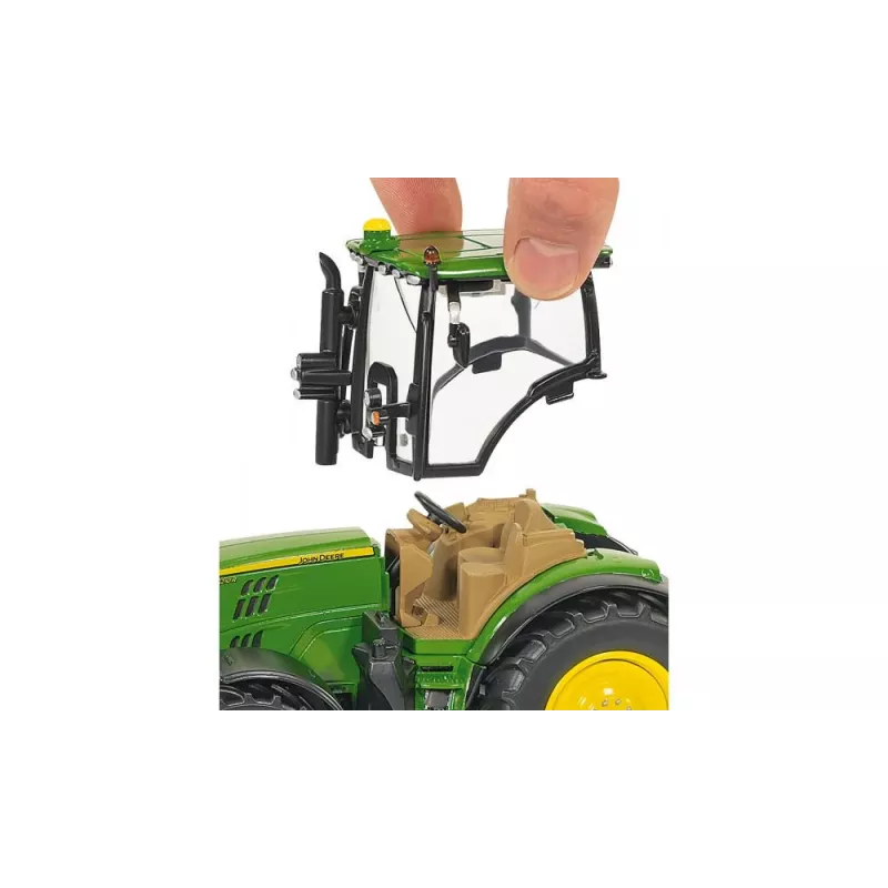 Siku John Deere 6210R, Tractor model, 3 yr(s), Metal, Plastic, Black, Green