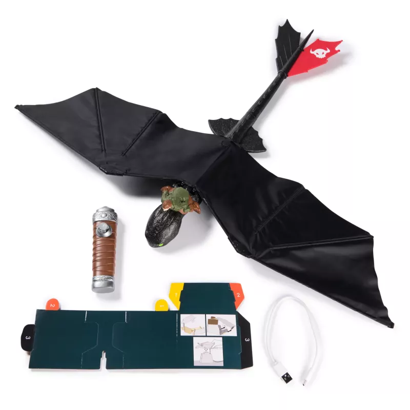 Remote Control Flying Dragon Toothless toy by Spin Master — How to Train Your Dragon, RC with remote control