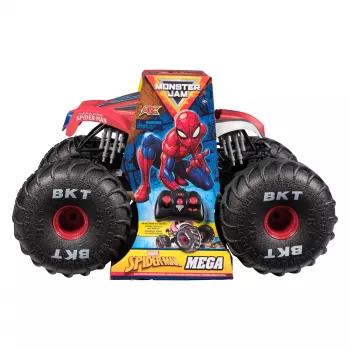 Monster Jam Marvel Mega Spider-Man RC Monster Truck, All-Terrain, Over 2 Feet Long, 1:6 Scale, Super Hero Kids Toys for Boys and Girls Ages 4 and Up