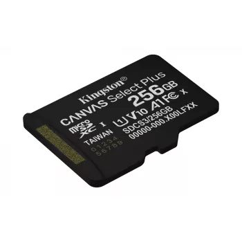 Kingston Technology 256GB micSDXC Canvas Select Plus Gen3 150R A1 Single Pack w/o ADP