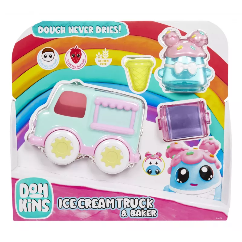 MGA Entertainment DohKins Ice Cream Truck & Baker, Modeling clay playset, Multicolour, Child, Boy/Girl, 3 yr(s), 99 yr(s)