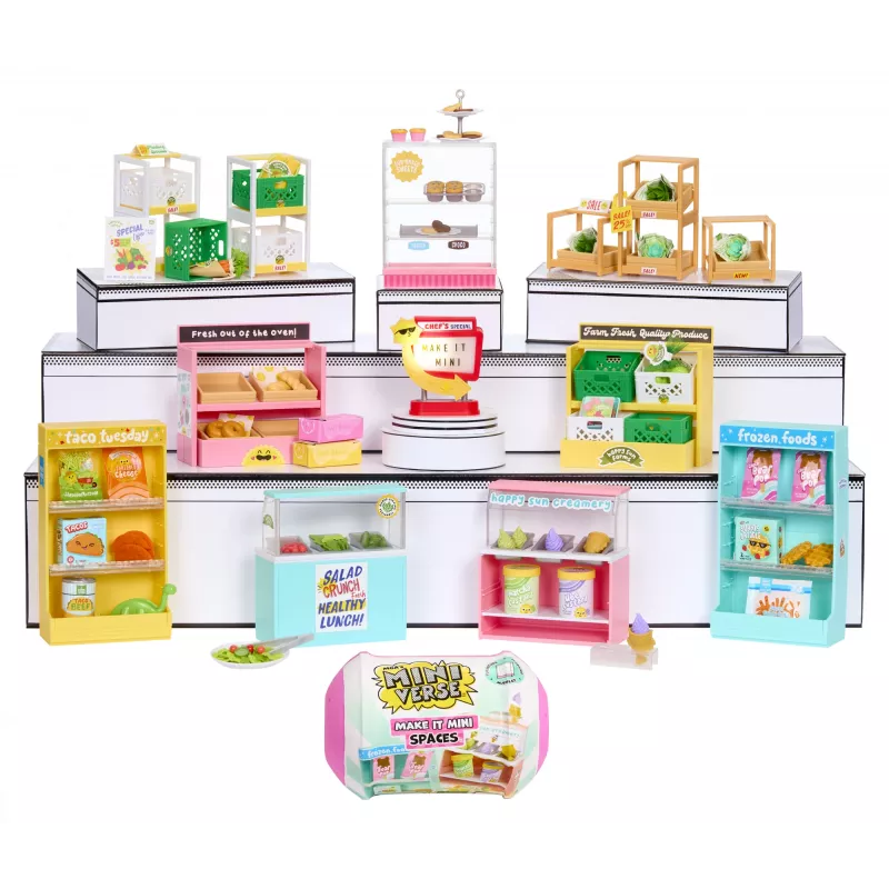 Miniverse Spaces Furniture Pack in PDQ, Cafe, 8 yr(s), Multicolour, Plastic