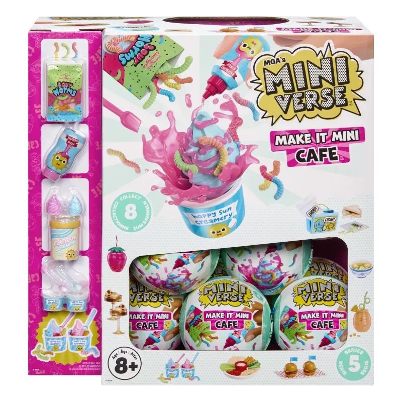 Miniverse Make It Mini Foods: Cafe in PDQ Series 5 (Wave A), 8 yr(s), Multicolour, Plastic