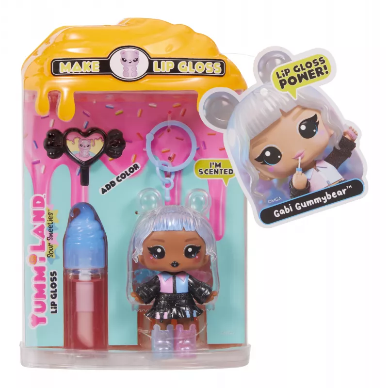 MGA Entertainment Yummiland Lip Gloss Doll Sour Sweeties - Gabi Gummybear