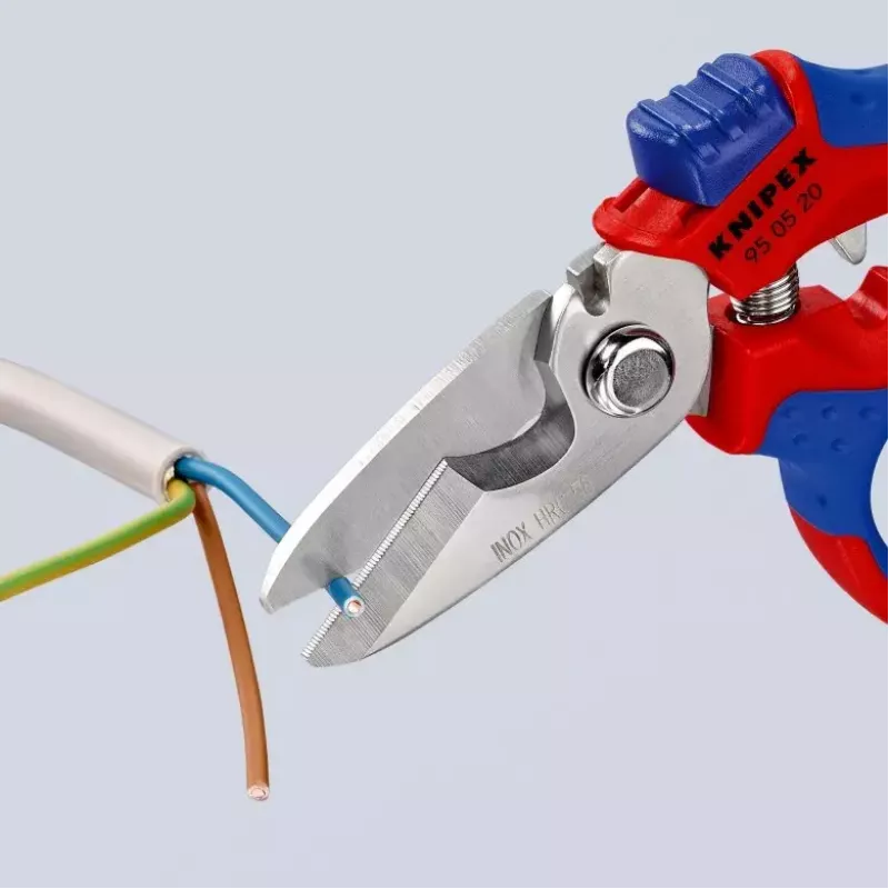 Knipex 95 05 20 SB plier Stainless steel Plastic handle Blue Red