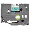 Laminated label tape Brother TZe-751 24 mm — black on green, 8 m, gray cartridge
