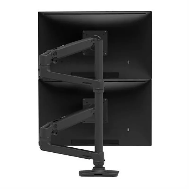 ERGOTRON LX Dual Stacking Arm, Tall Pole (Matte Black)