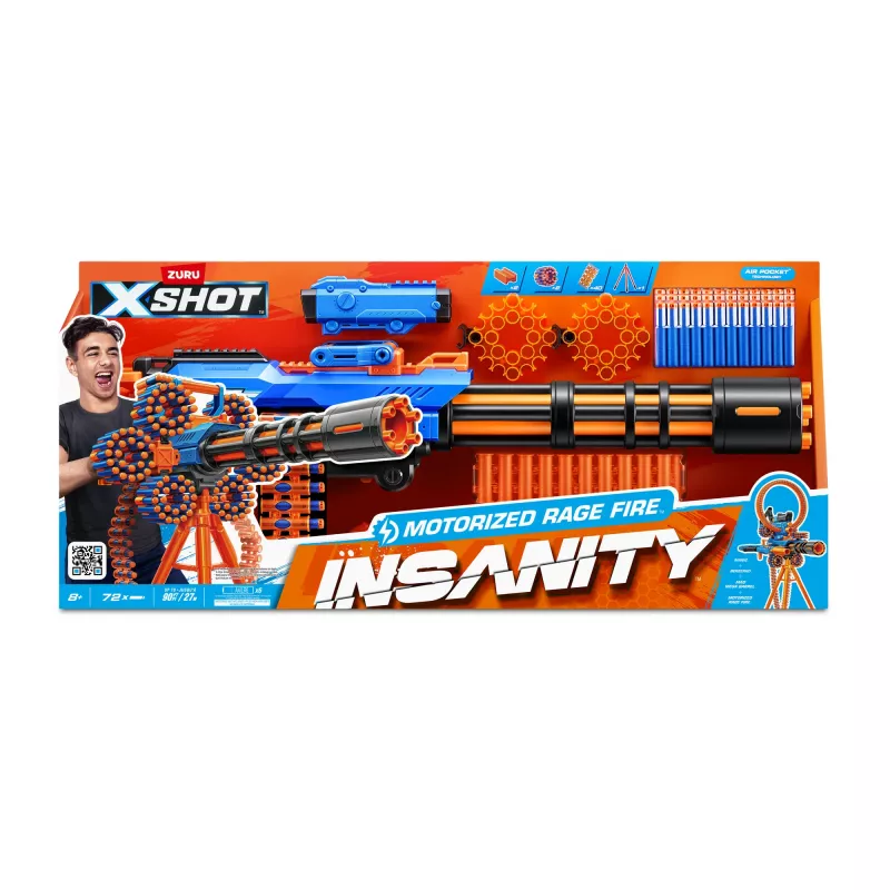 XSHOT Insanity Motorized Rage Fire (72 Darts) ZURU