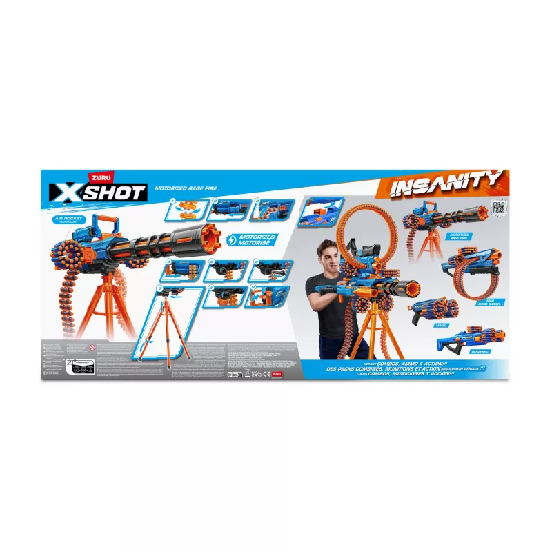 XSHOT Insanity Motorized Rage Fire (72 Darts) ZURU