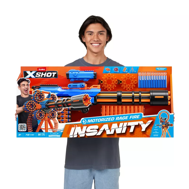 XSHOT Insanity Motorized Rage Fire (72 Darts) ZURU