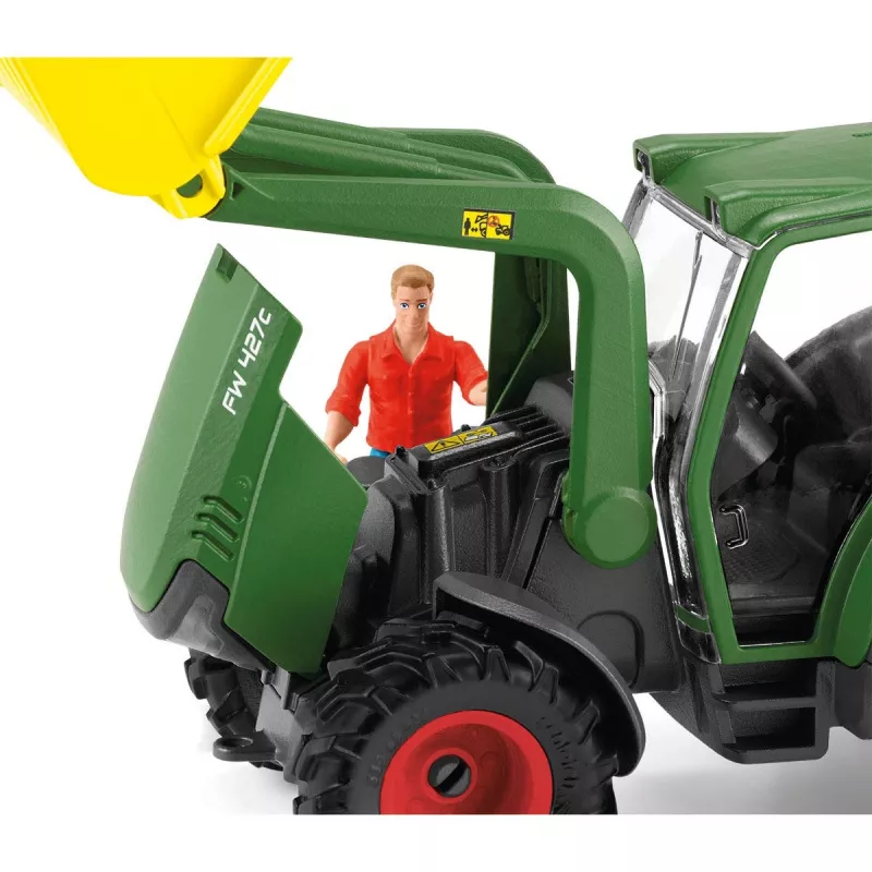 Tractor with Trailer Schleich FARM WORLD 42608 Black Green Red Yellow