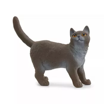Figure Schleich British Shorthair Cat model 13973, brown-grey, for ages 3+