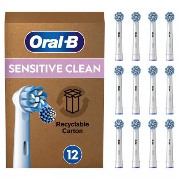 Toothbrush Heads Oral-B Sensitive Clean 12 pcs White