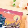 Puzzle painting kit Ravensburger CreArt Colorful Sydney — paint-by-numbers set (model 23526)