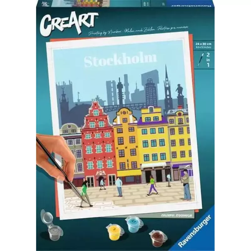 Painting kit Ravensburger CreArt Colorful Stockholm, model 23520