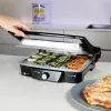 Contact grill CECOTEC Rock'nGrill 2000 — 2000 W, rectangular, black/stainless steel, adjustable thermostat, 340×330×130 mm