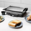 Contact grill CECOTEC Rock'nGrill 2000 — 2000 W, rectangular, black/stainless steel, adjustable thermostat, 340×330×130 mm
