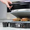 Contact grill CECOTEC Rock'nGrill 2000 — 2000 W, rectangular, black/stainless steel, adjustable thermostat, 340×330×130 mm