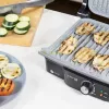 Contact grill CECOTEC Rock'nGrill 2000 — 2000 W, rectangular, black/stainless steel, adjustable thermostat, 340×330×130 mm