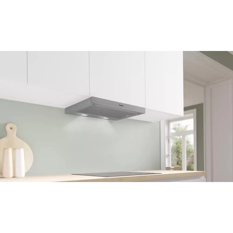 Bosch Serie 2 DFL063W57 cooker hood Semi built-in (pull out) Metallic, Silver 351 m³/h