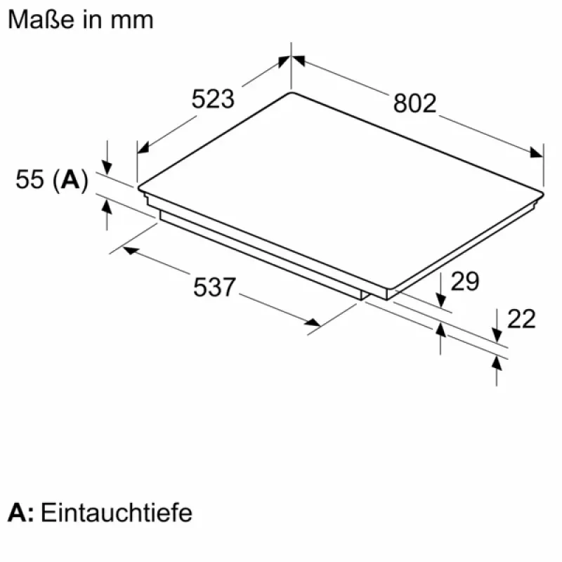 Bosch Serie 6 PXV845HC1E hob Black Built-in 80 cm Zone induction hob 5 zone(s)