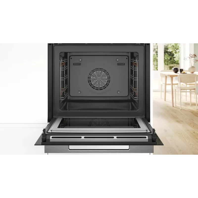 Built-in electric oven Bosch Serie 8 HMG7361B1, 67 L, 3600 W, black, touch control