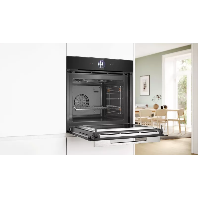 Built-in electric oven Bosch Serie 8 HMG7361B1, 67 L, 3600 W, black, touch control