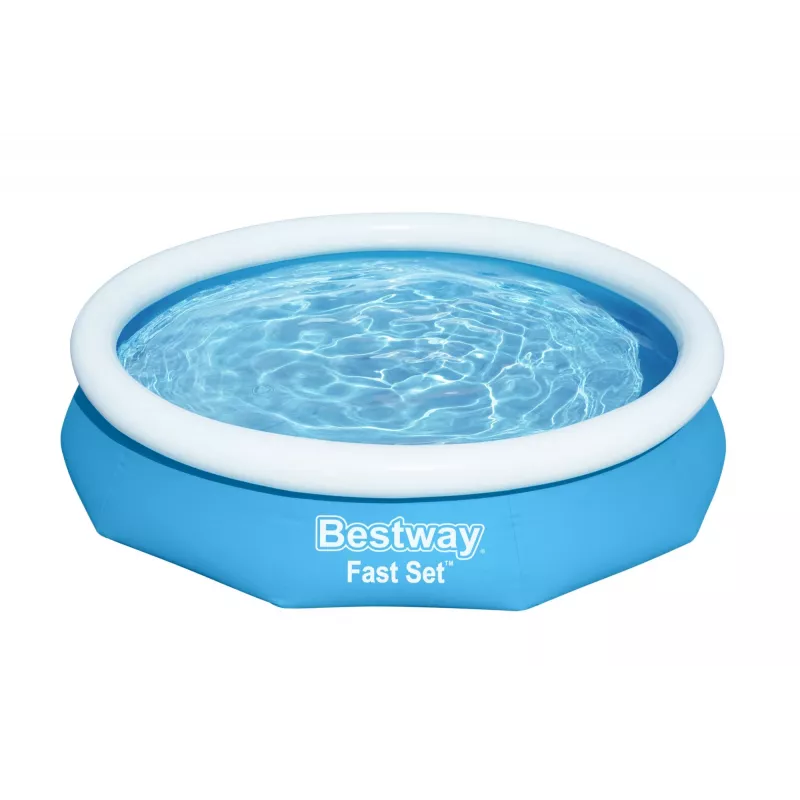 Bestway Fast Set Round Inflatable Pool Set 3.05 m x 66 cm, 3200 L, Inflatable pool, Child & adult, Blue, White, 9.26 kg