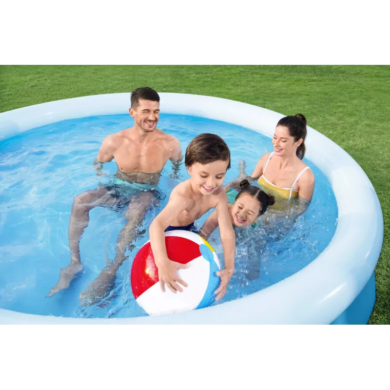 Bestway Fast Set Round Inflatable Pool Set 3.05 m x 66 cm, 3200 L, Inflatable pool, Child & adult, Blue, White, 9.26 kg