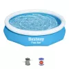 Bestway Fast Set Round Inflatable Pool Set 3.05 m x 66 cm, 3200 L, Inflatable pool, Child & adult, Blue, White, 9.26 kg