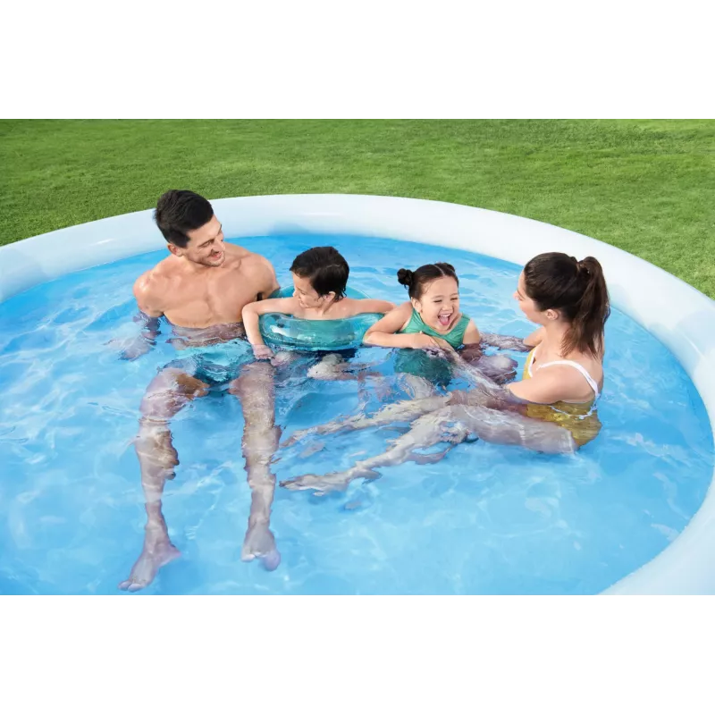 Bestway Fast Set Round Inflatable Pool Set 3.05 m x 66 cm, 3200 L, Inflatable pool, Child & adult, Blue, White, 9.26 kg