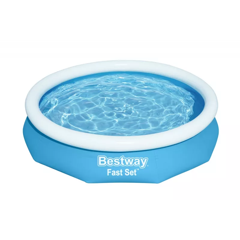Bestway Fast Set Round Inflatable Pool Set 3.05 m x 66 cm, 3200 L, Inflatable pool, Child & adult, Blue, White, 9.26 kg