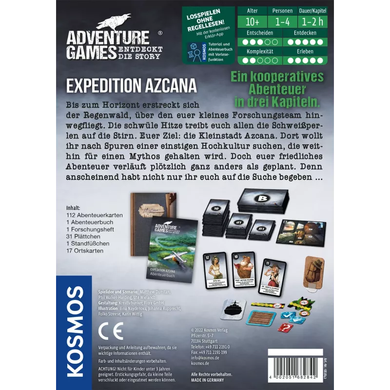 Kosmos Adventure Games - Expedition Azcana Board game Travel/adventure
