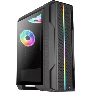 Aerocool SPLINTER DUO ATX Gaming Case 3x ARGB 12cm Fans + Front Mesh