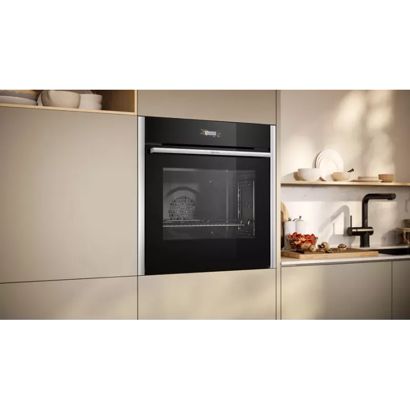 Neff N 70 B24CR71N0 oven 71 L Black, Stainless steel