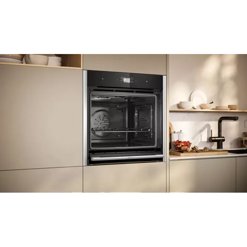 Neff B64CS71N0 oven 71 L Black, Stainless steel