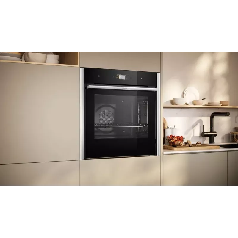Neff B64CS71N0 oven 71 L Black, Stainless steel