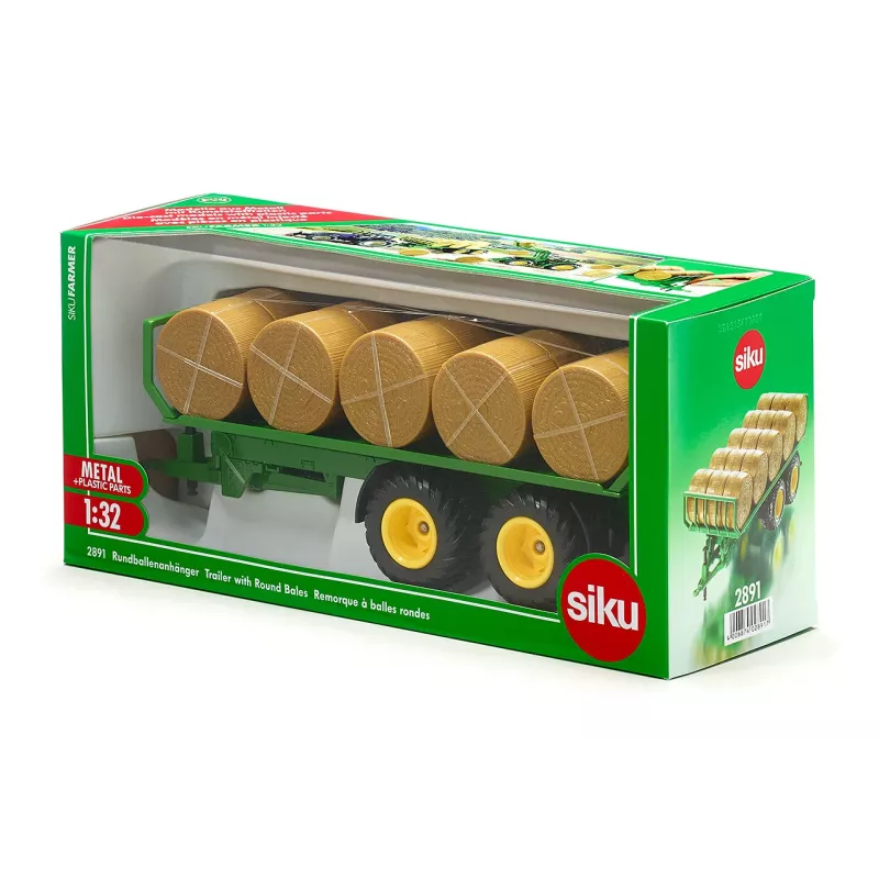 Truck/Trailer model Siku Trailer for round bales 2891 Green