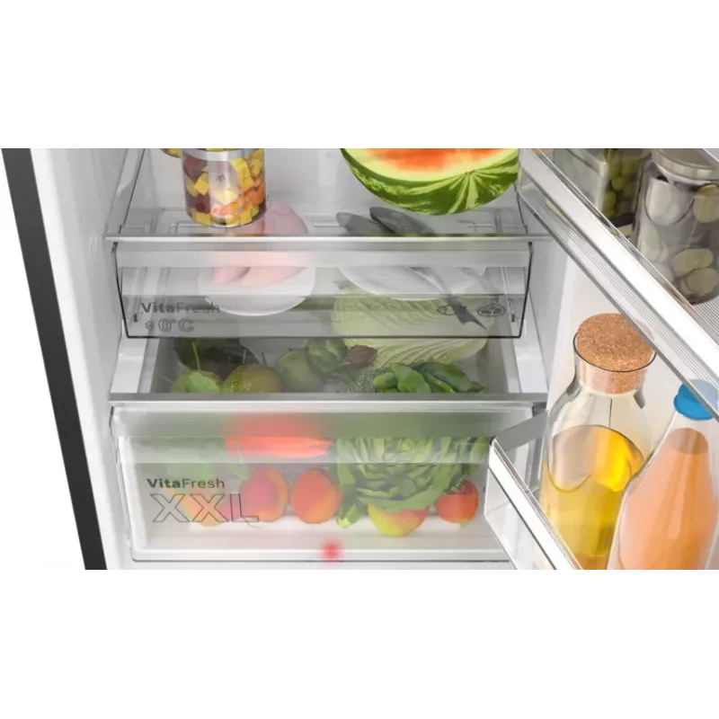 Bosch Serie 4 KGN39OXBT fridge-freezer Freestanding 363 L Black
