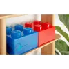 Storage box Room Copenhagen LEGO Storage Brick 4 Top Lid Glitter — blue/transparent