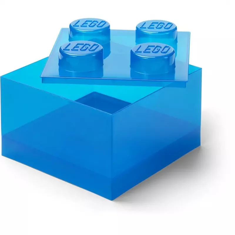 Storage box Room Copenhagen LEGO Storage Brick 4 Top Lid Glitter — blue/transparent
